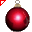 Palla di natale rossa